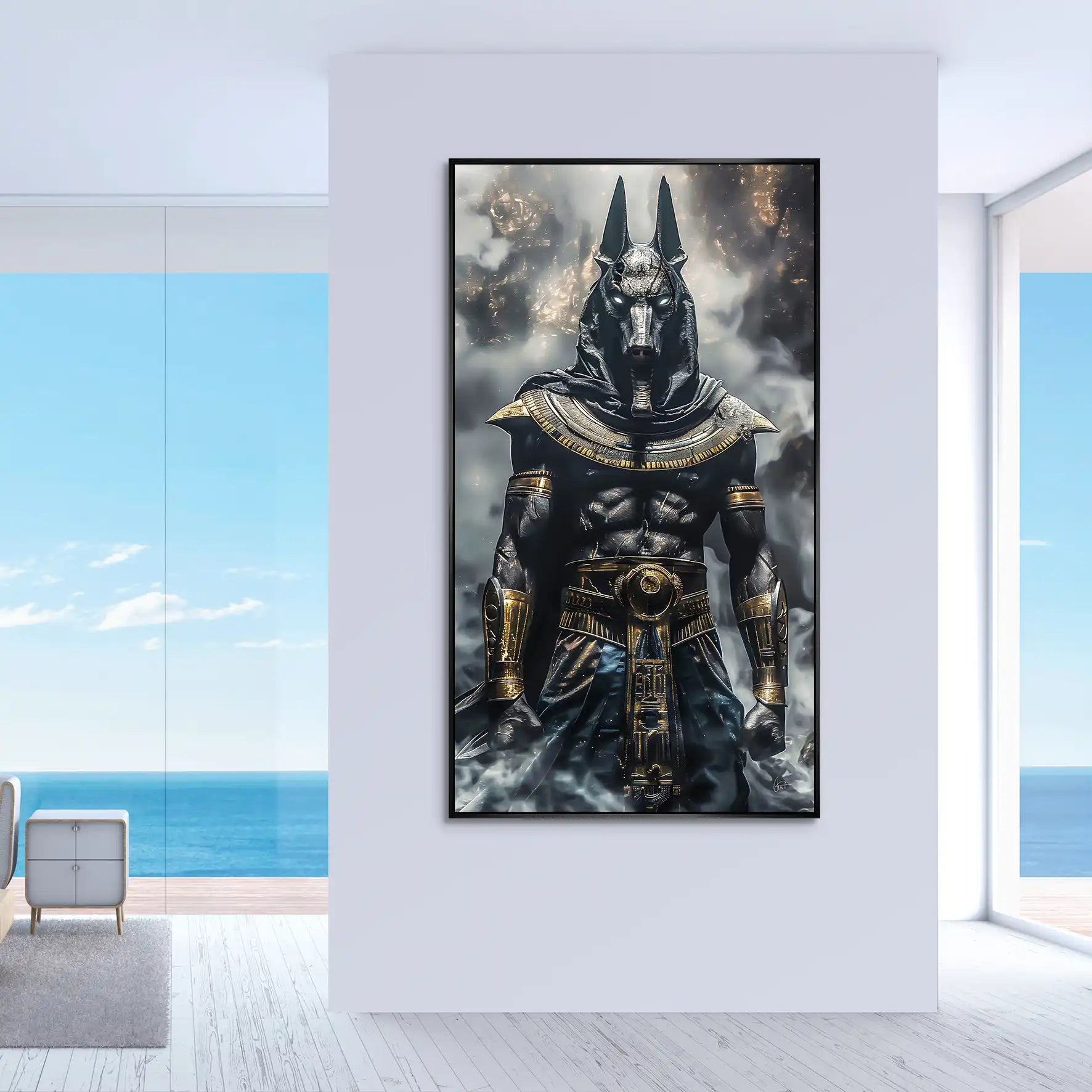 Anubis Black Aludibond Bild INGALERiE