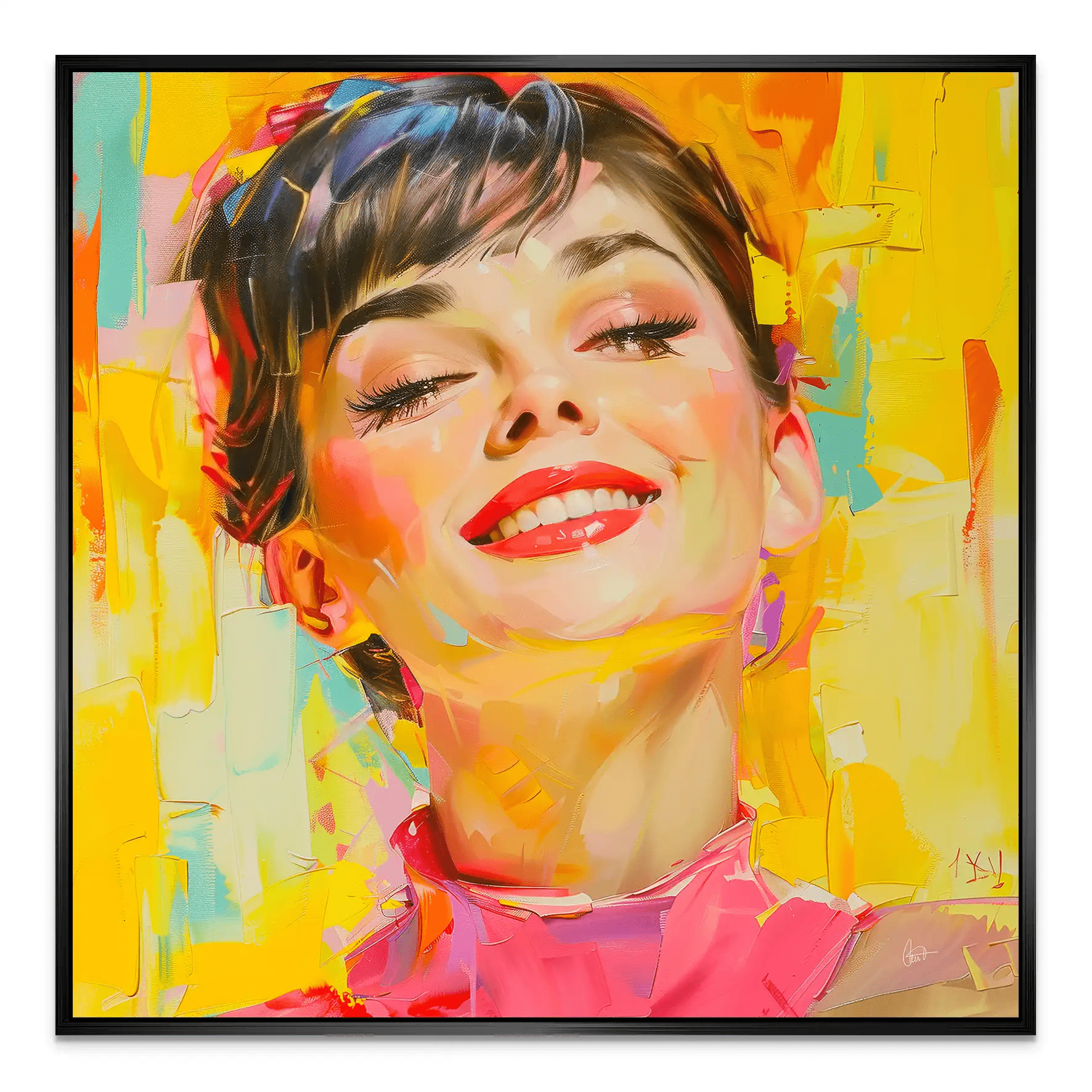 Audrey Modern Art Style AluDibond Bild INGALERIE