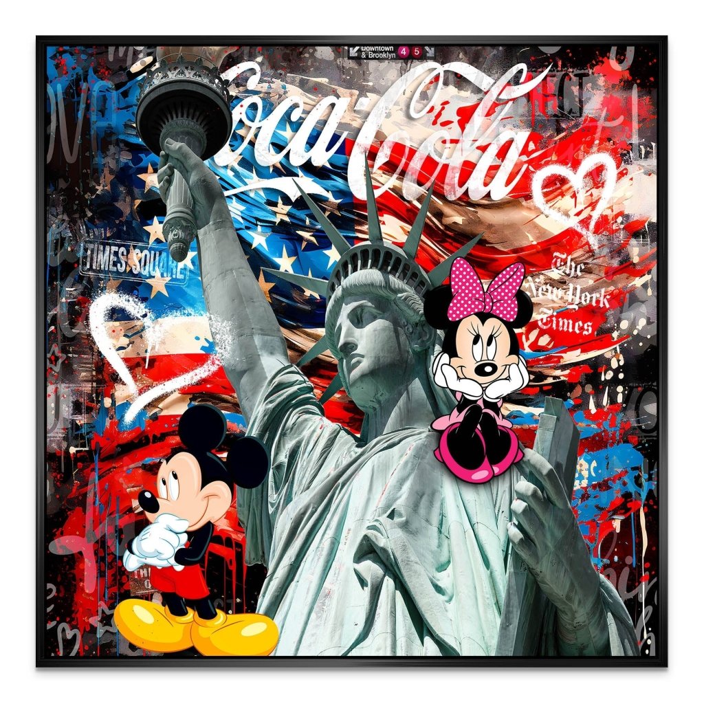 Micky USA Pop Art AluDibond Bild INGALERIE