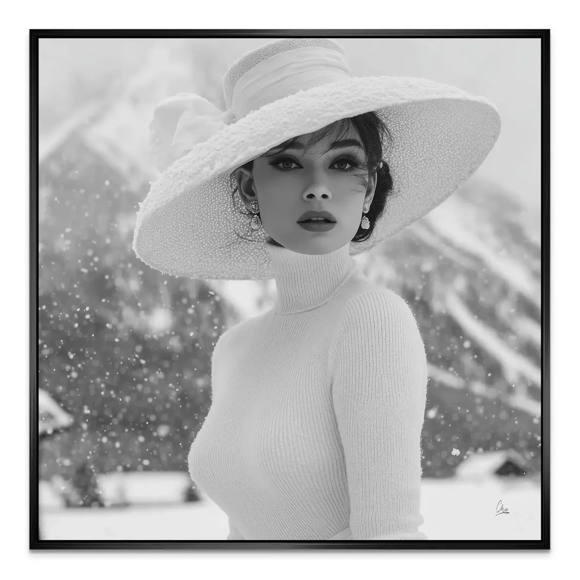 Audrey Hepburn Aspen Portrait Alu Dibond Bild