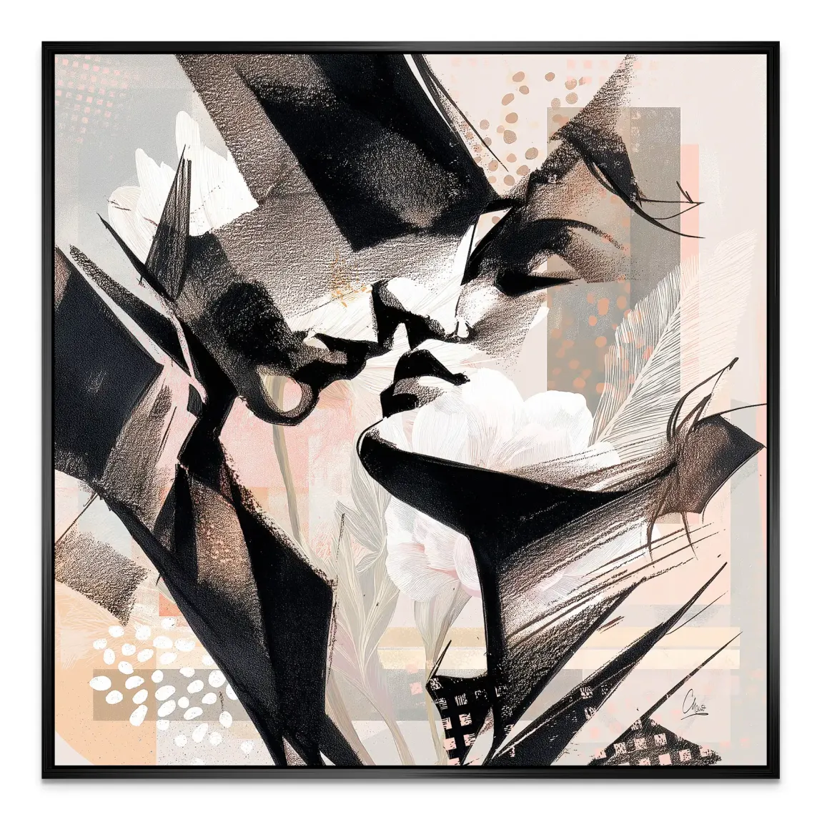 Soft Kiss Abstrakt Alu Dibond Bild