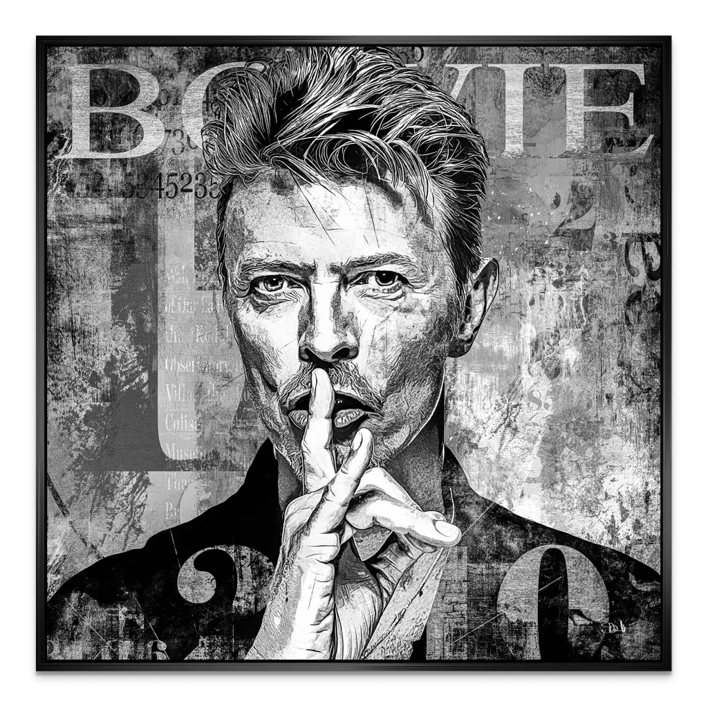 David Bowie Abstrakt Luxury Dark Style AluDibond Bild INGALERIE