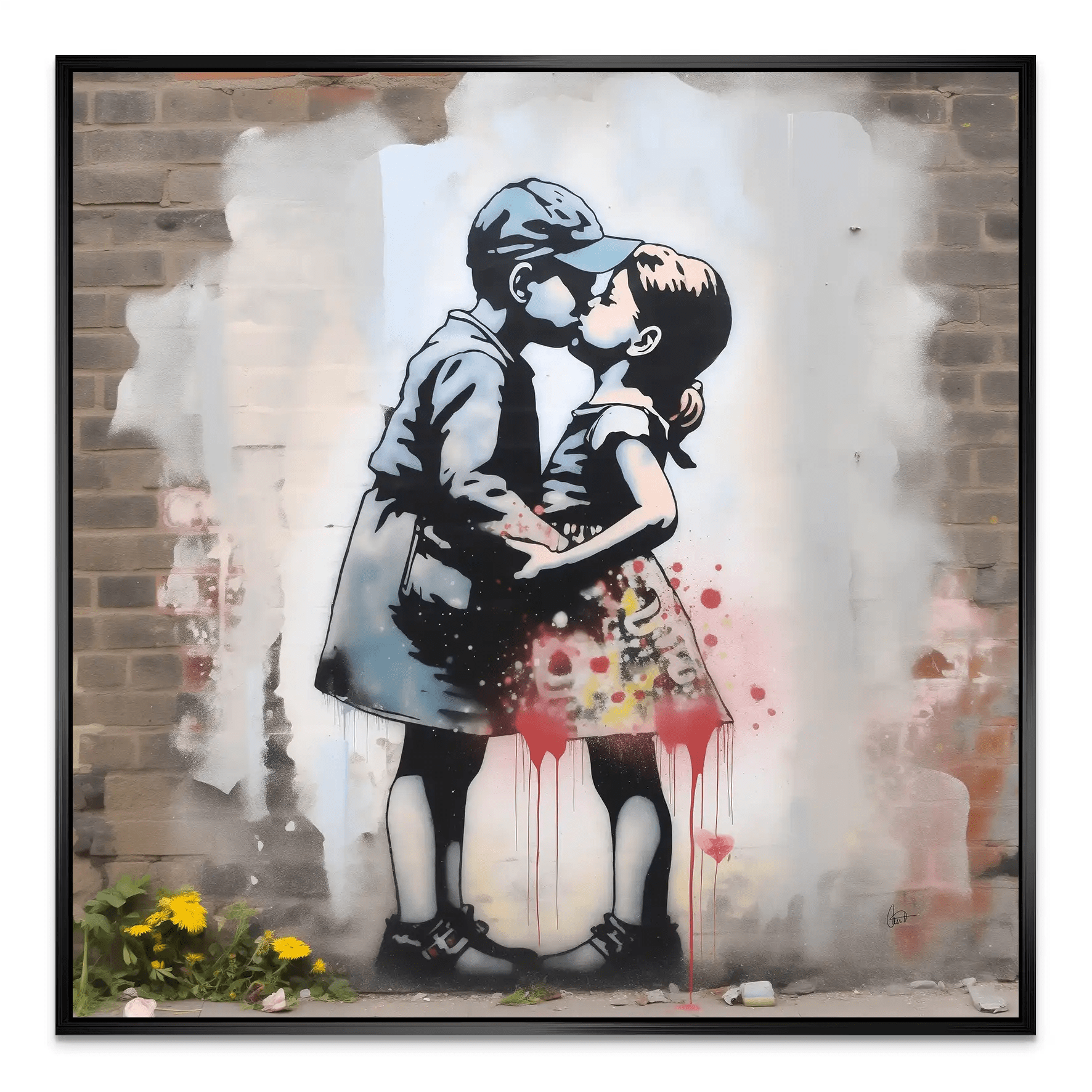 Remember Banksy Style Nr.2 AluDibond Bild INGALERIE