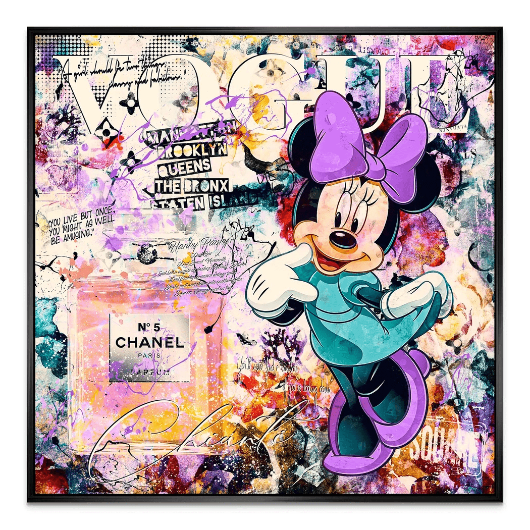 Minnie Chanel Art Nr.2 AluDibond Bild INGALERIE