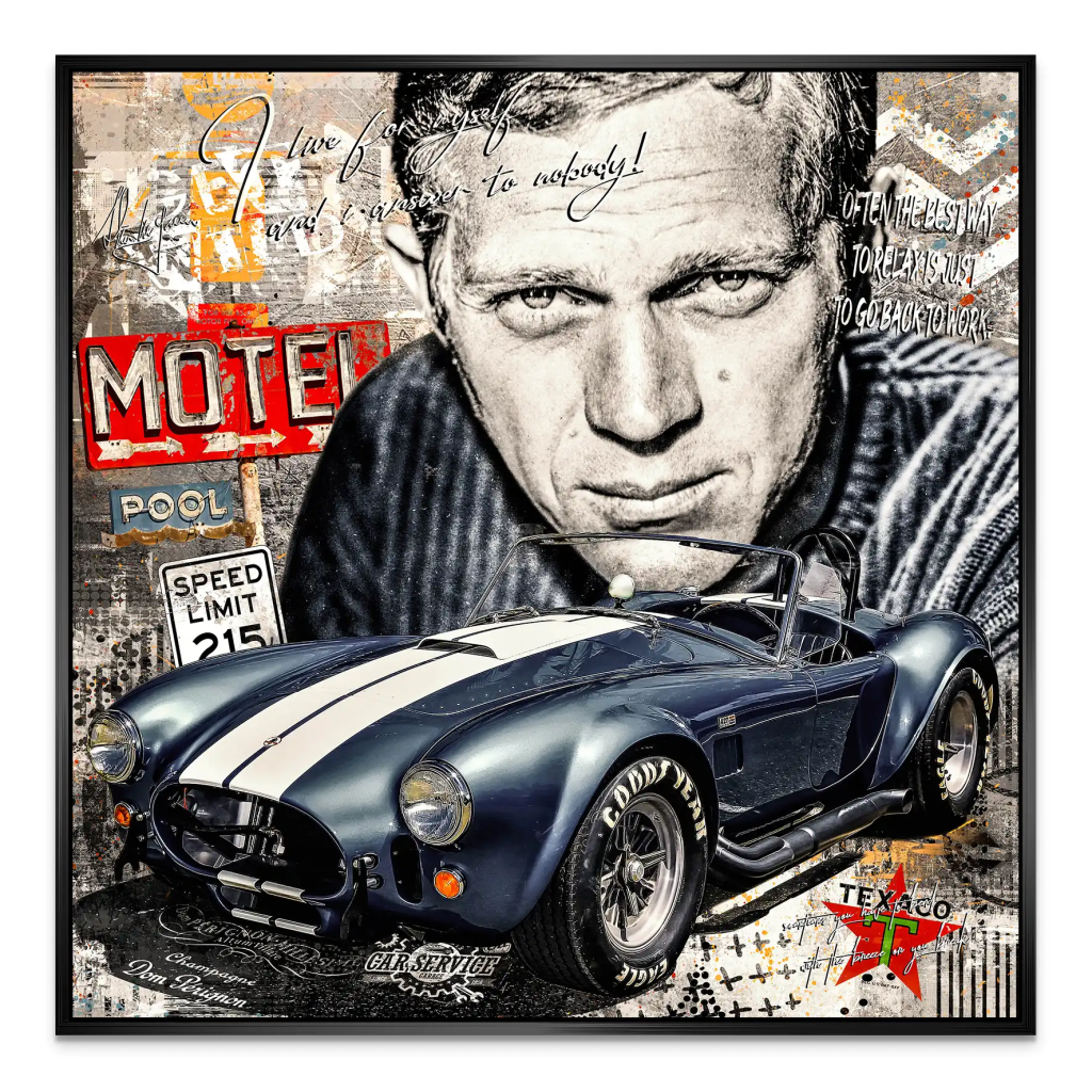 Steve AC Cobra Pop Art AluDibond Bild INGALERIE