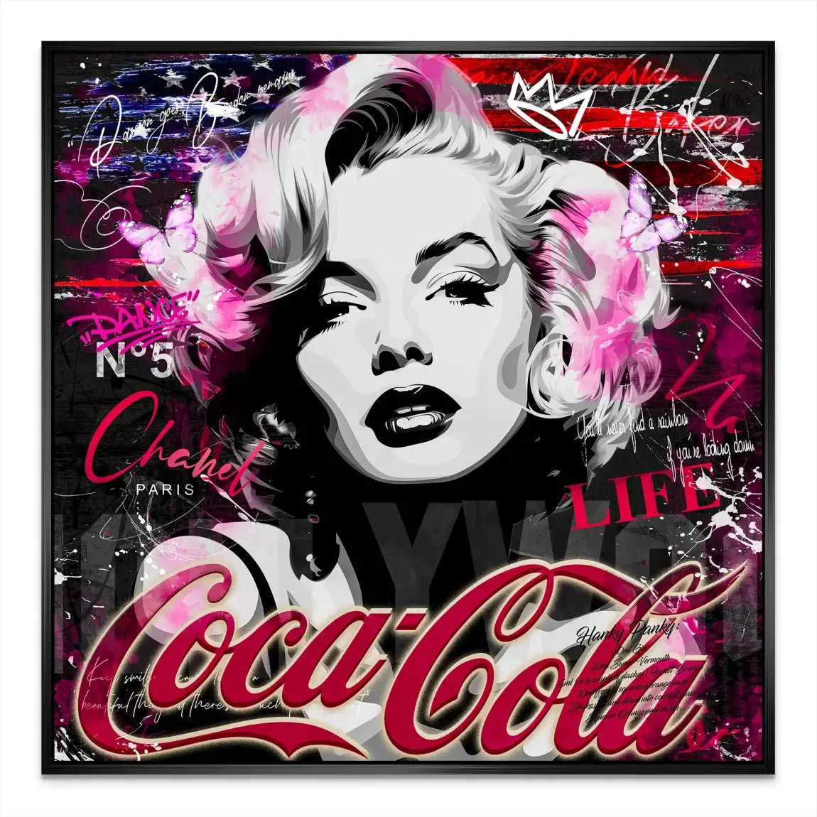 Marilyn Monroe Coke AluDibond Bild INGALERIE