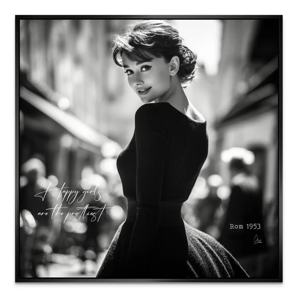 Audrey Hepburn Roma Alu Dibond Bild