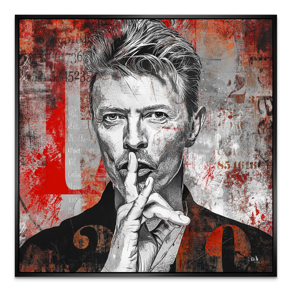 David Bowie Abstrakt AluDibond Bild INGALERIE