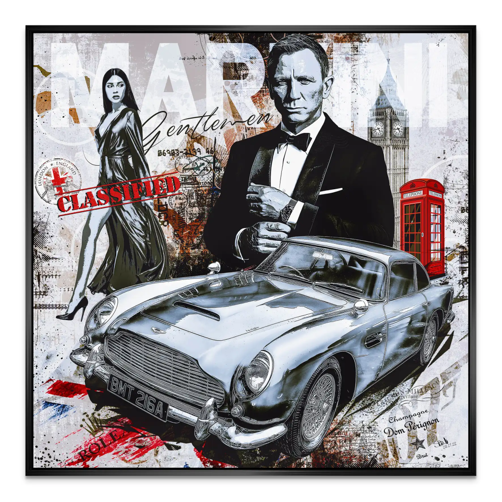 James Bond Martini Style AluDibond Bild INGALERIE