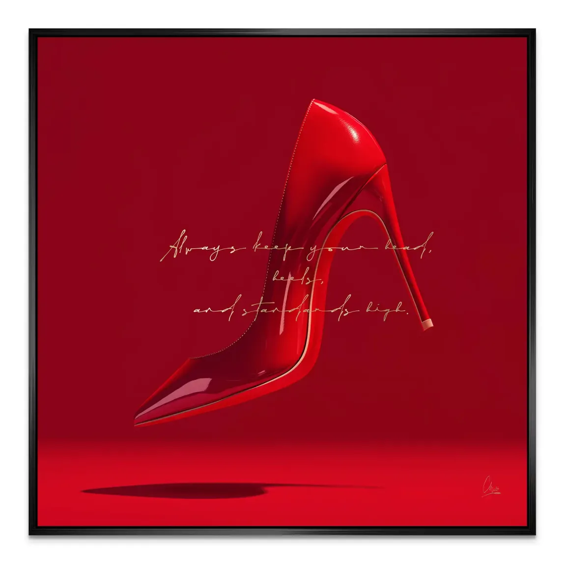 Red Heels Alu Dibond Bild