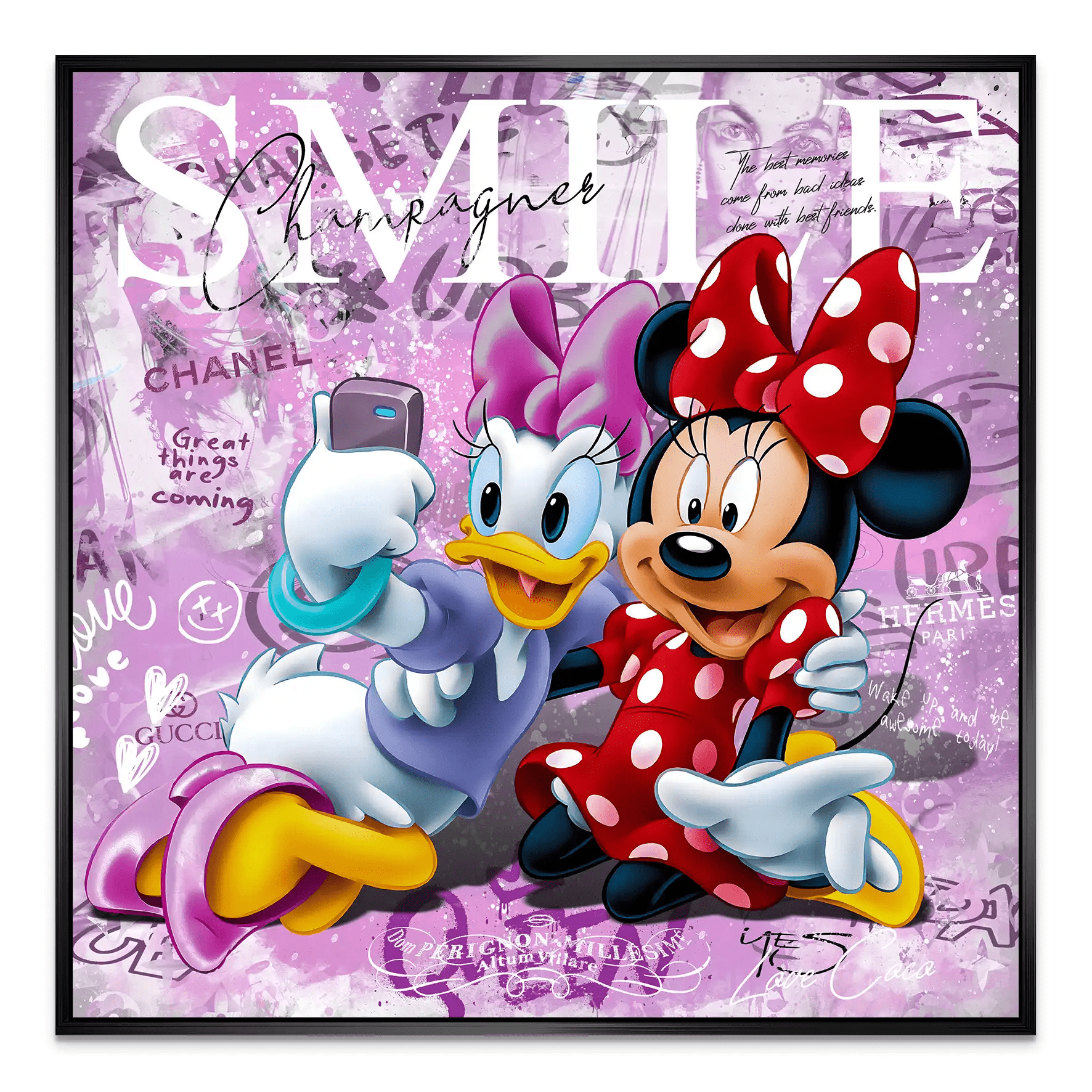 Daisy & Minnie Smile Nr.2 AluDibond Bild INGALERIE