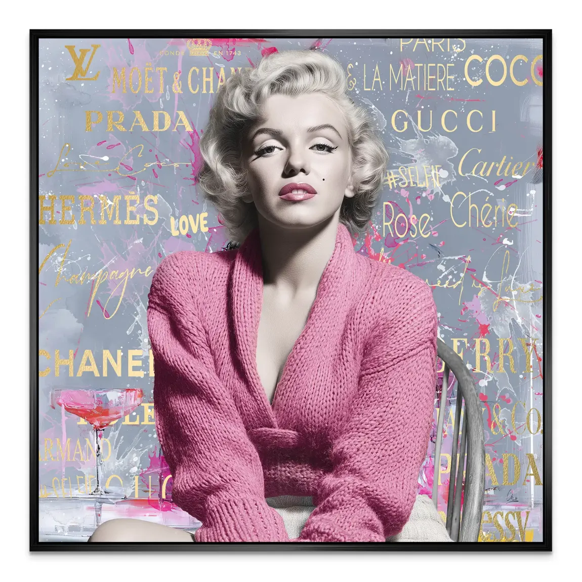 Marilyn Monroe Luxury Style Alu Dibond Bild