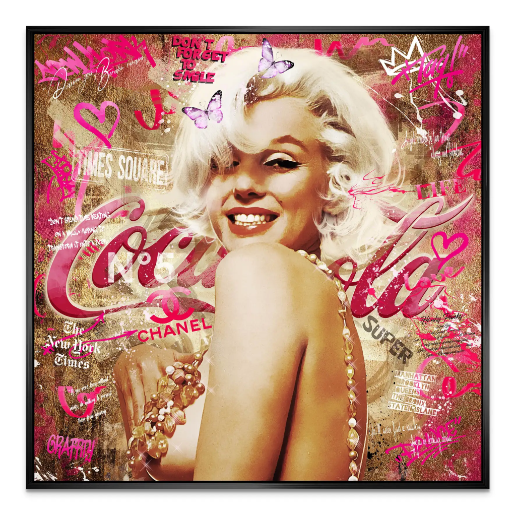 Marilyn Monroe Graffiti Style AluDibond Bild INGALERIE