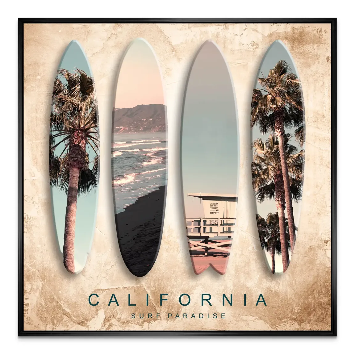 California Coast Art Alu Dibond Bild