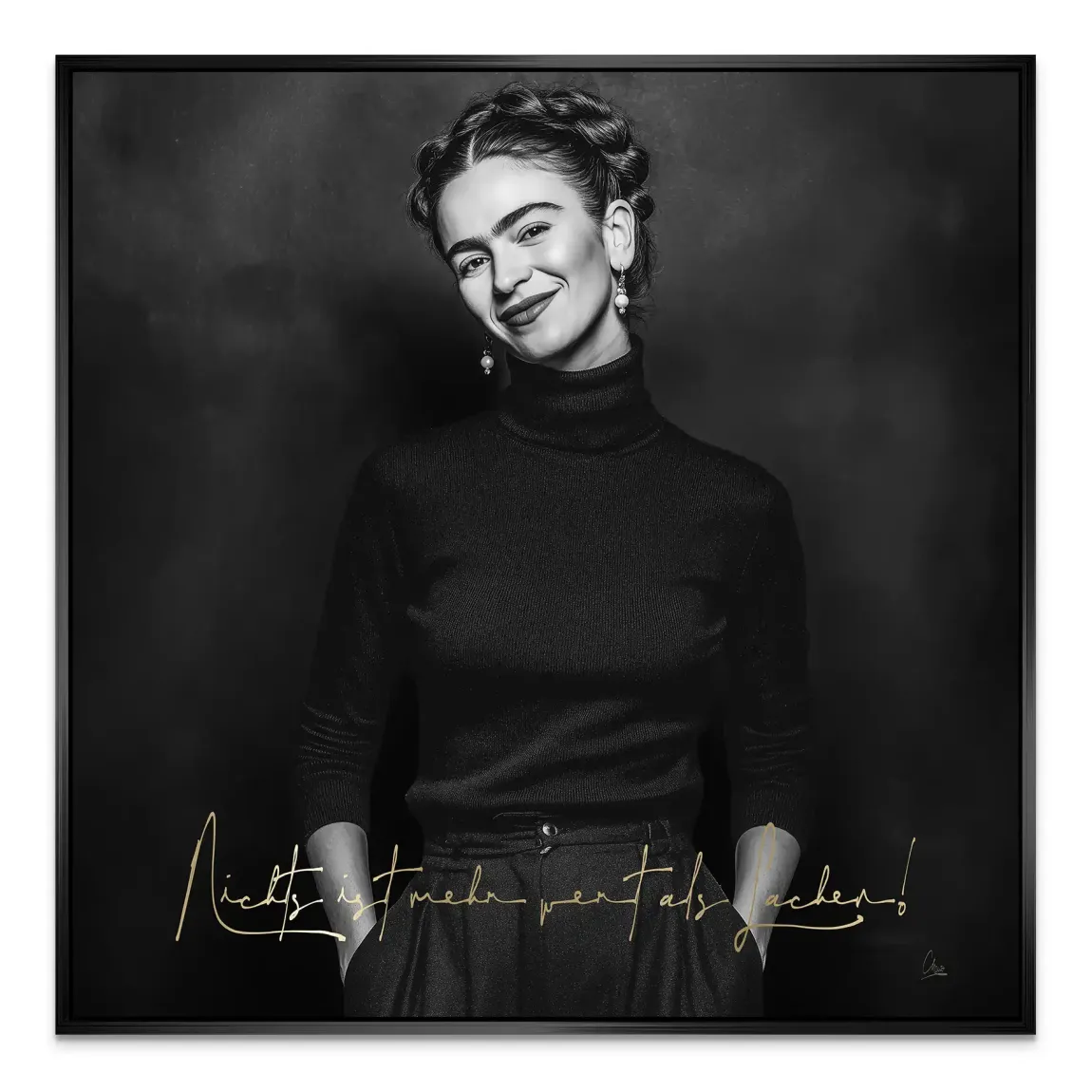 Frida Kahlos Lachen Alu Dibond Bild