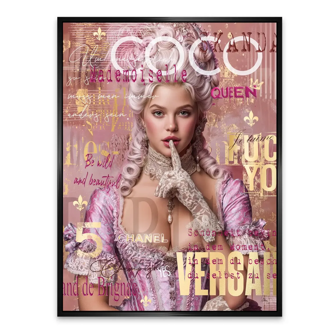 Marie Antoinette Popart Alu Dibond Bild