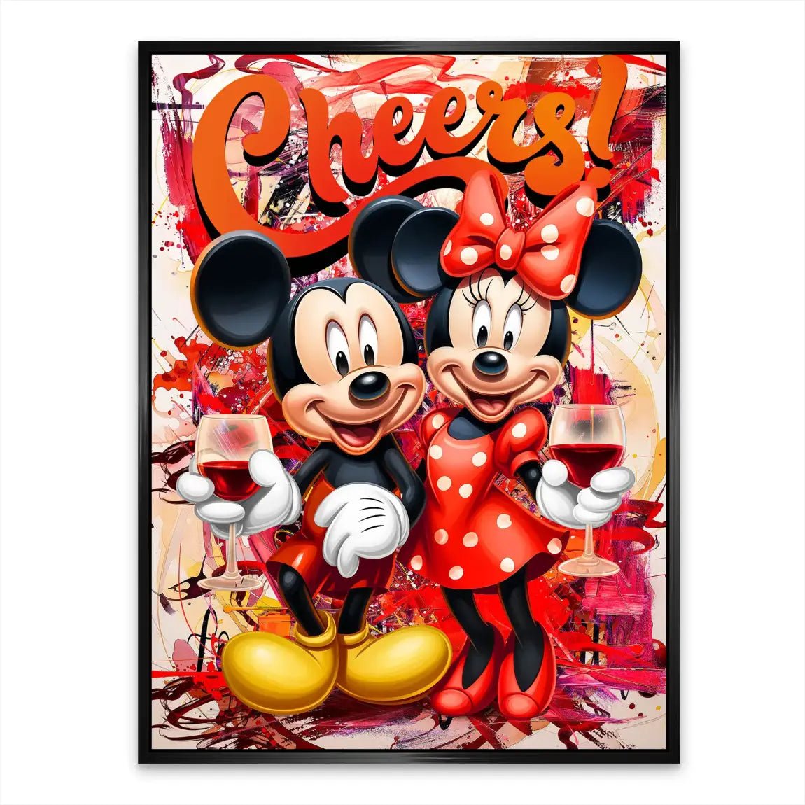 Micky u. Minnie Cheers Alu Dibond Bild INGALERIE