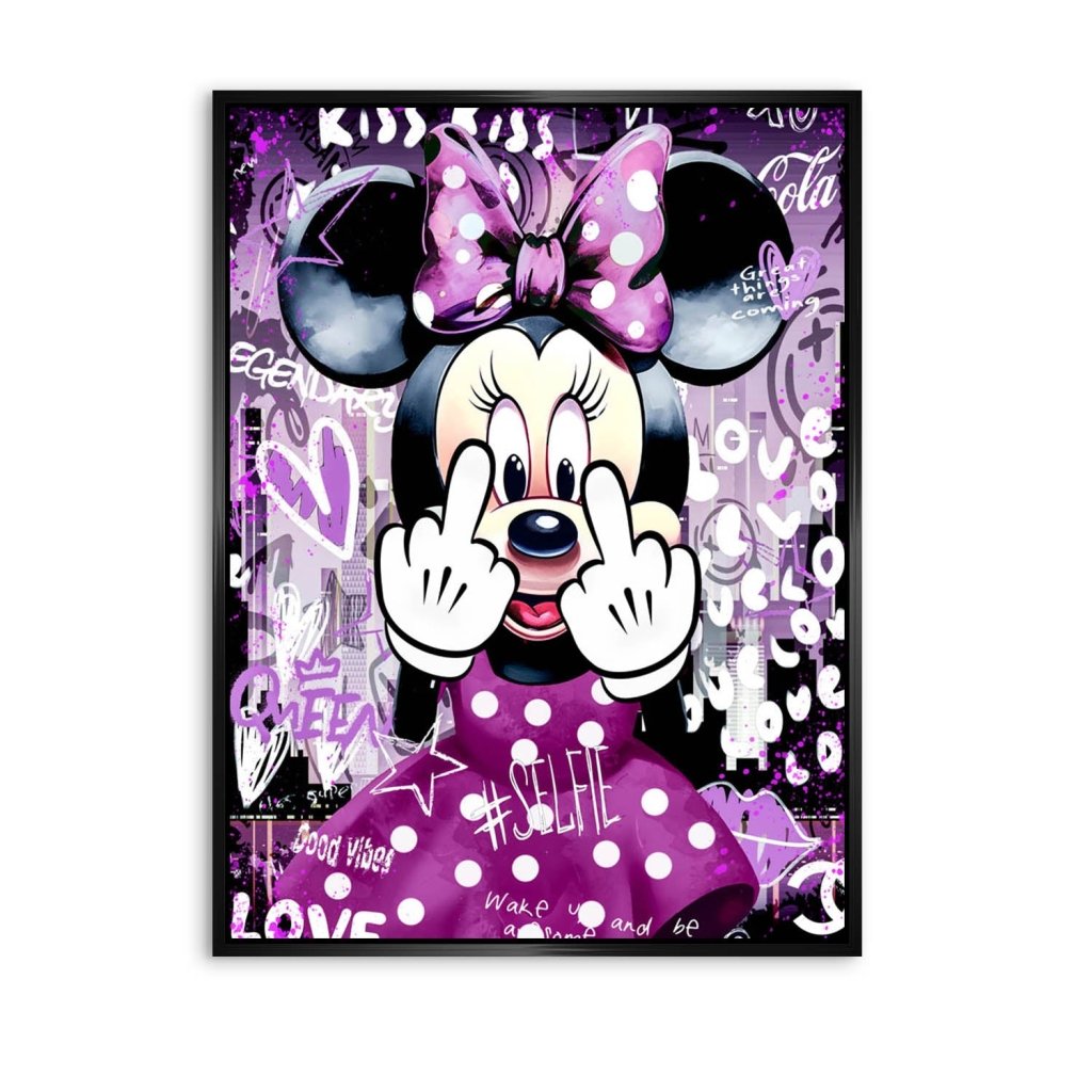 Bad Minnie Pop Art AluDibond Bild INGALERIE