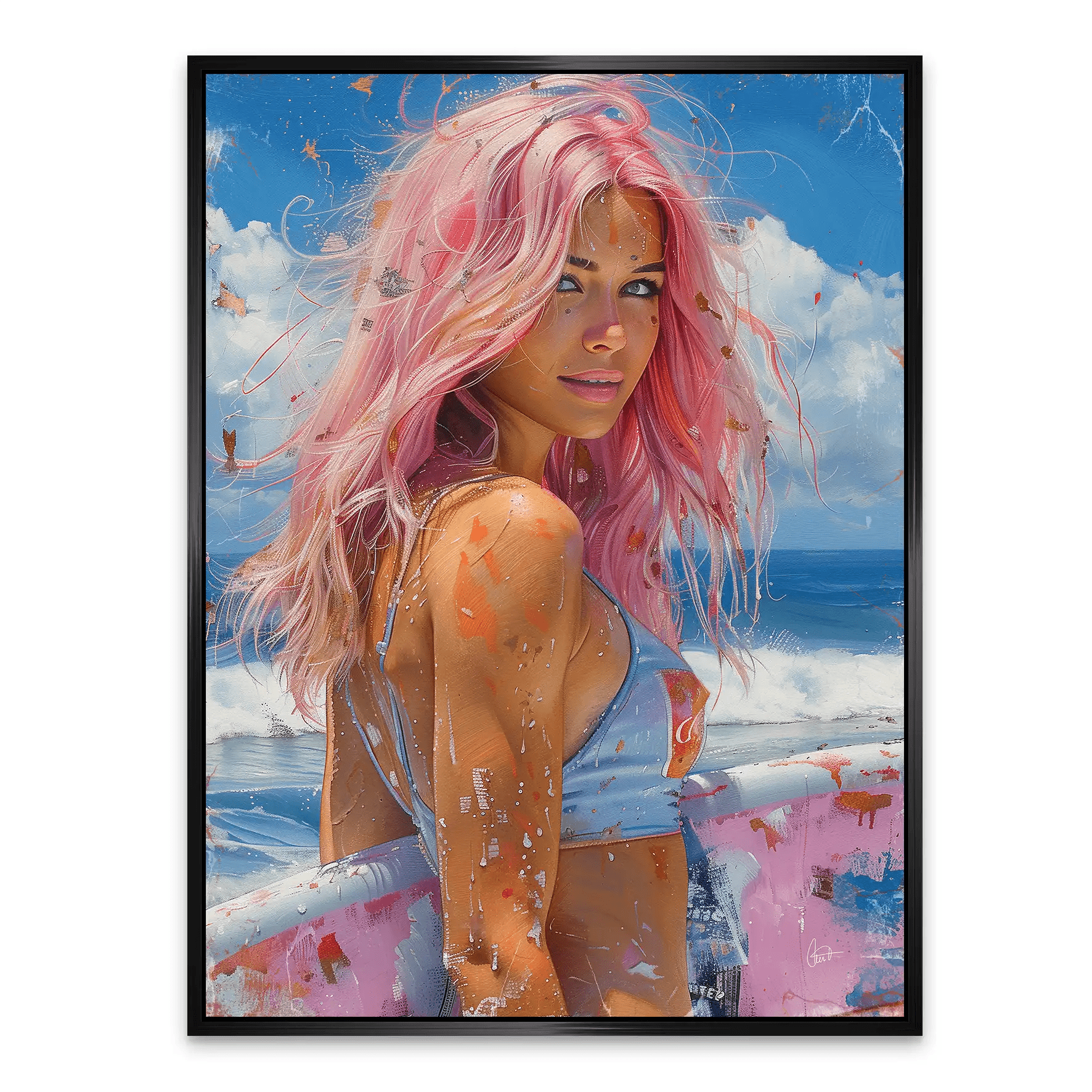 Surfer Girl Nr.2 AluDibond Bild INGALERIE