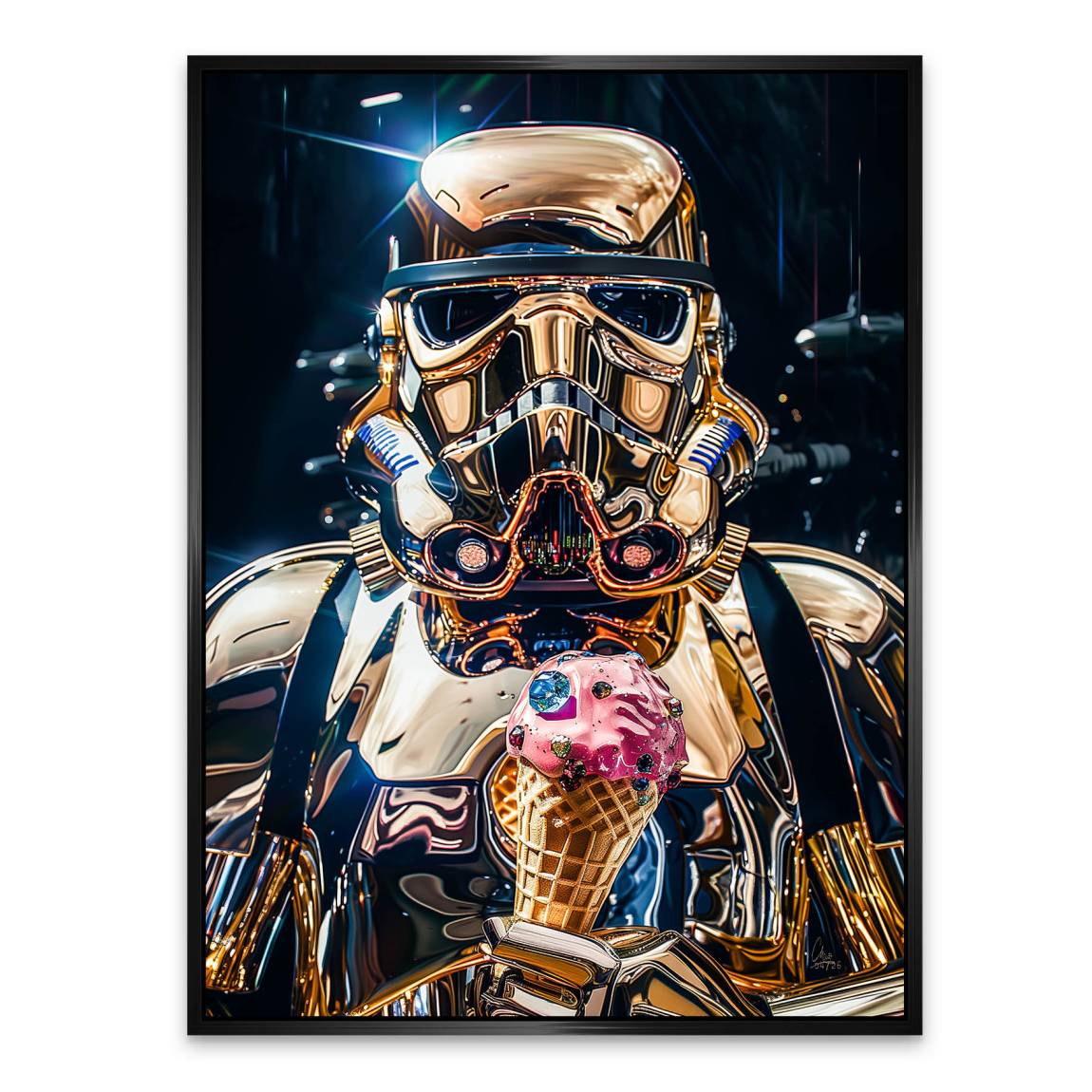 Stormtrooper Gold Alu Dibond Wandbild