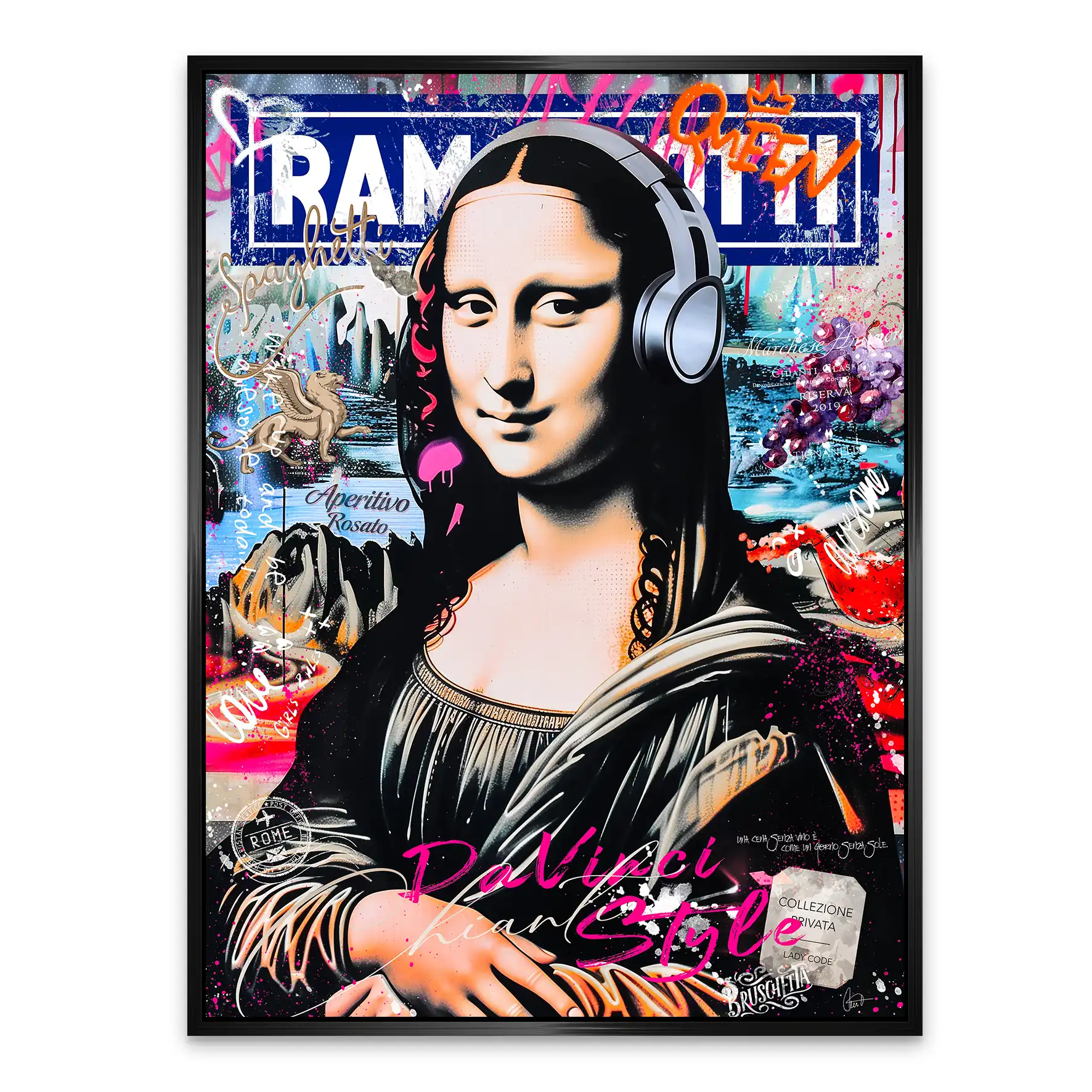 Mona Lisa Pop Art AluDibond Bild INGALERIE