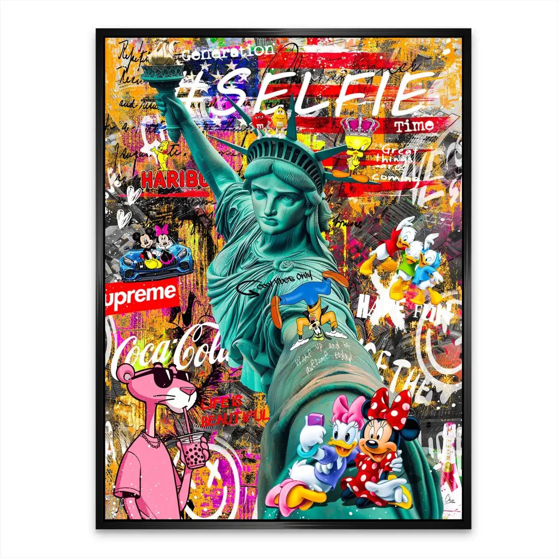 Selfie Pop Art Alu Dibond Bild INGALERIE