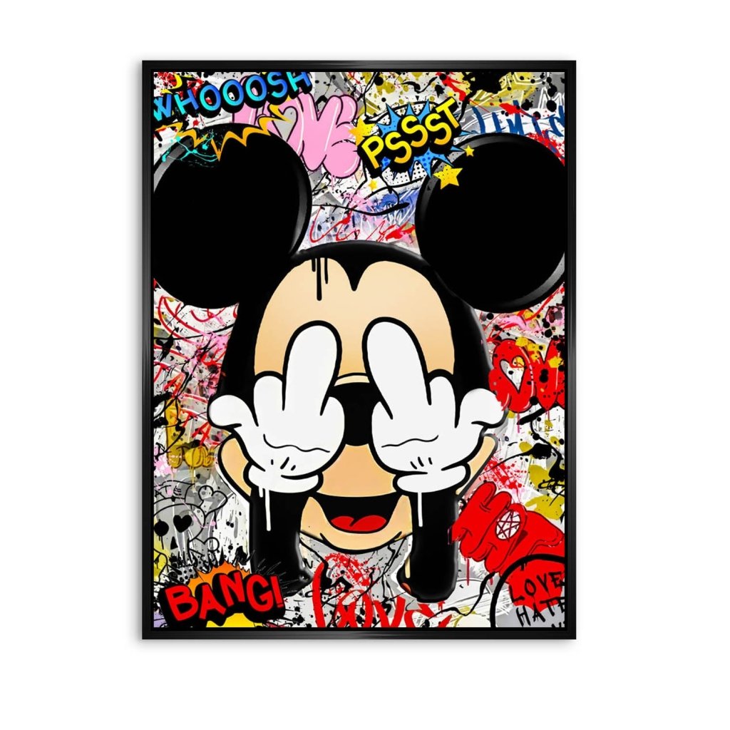 Bad Micky Maus Graffiti Art AluDibond Bild INGALERIE