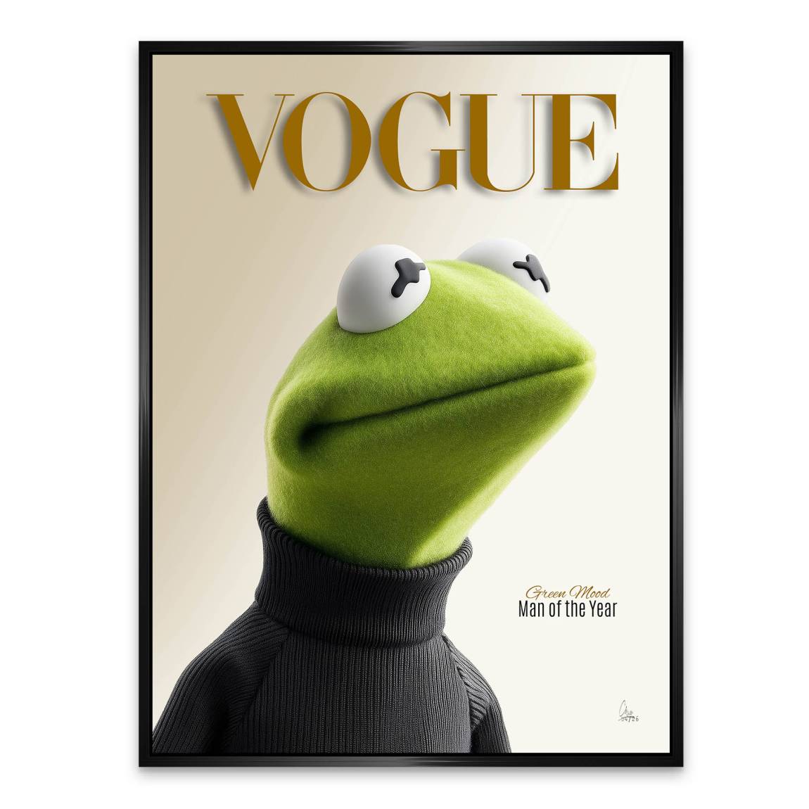 Kermit Couture Alu Dibond Wandbild