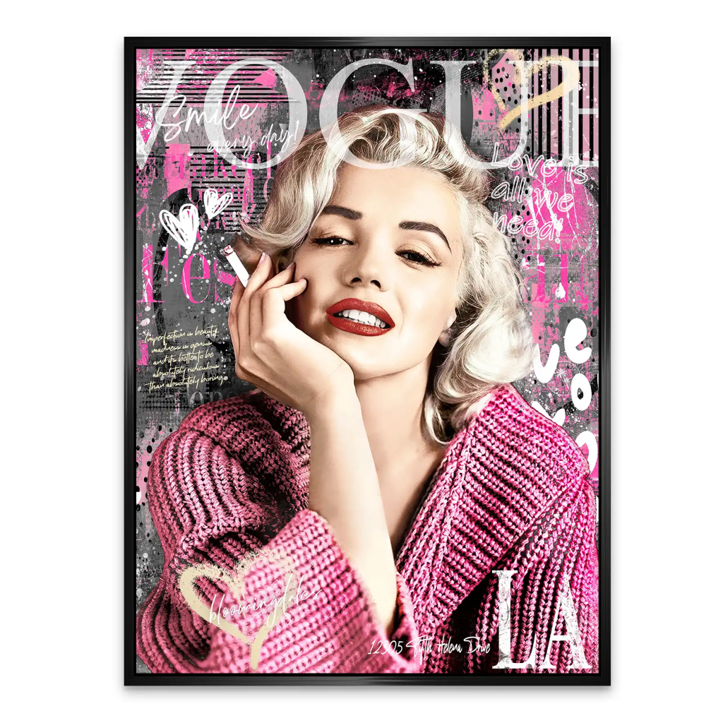 Pop Art Marilyn Monroe Vogue AluDibond Bild INGALERIE