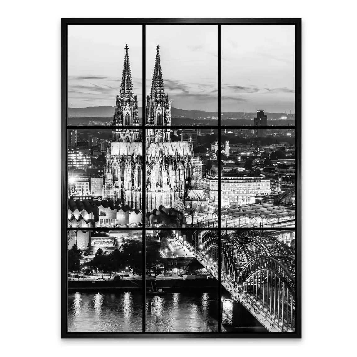 Köln Night Vision Alu Dibond Bild