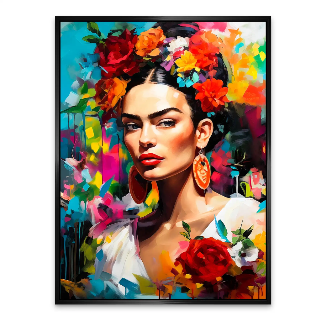 Frida Kahlo Flower AluDibond Bild INGALERIE