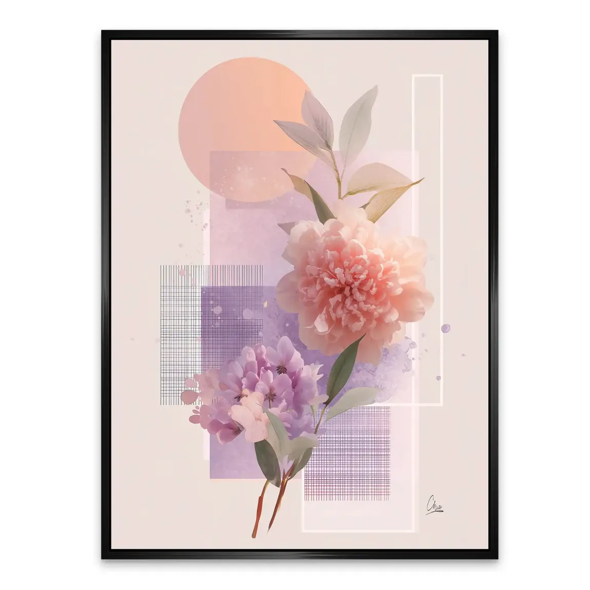 Soft Petal Harmony Alu Dibond Bild