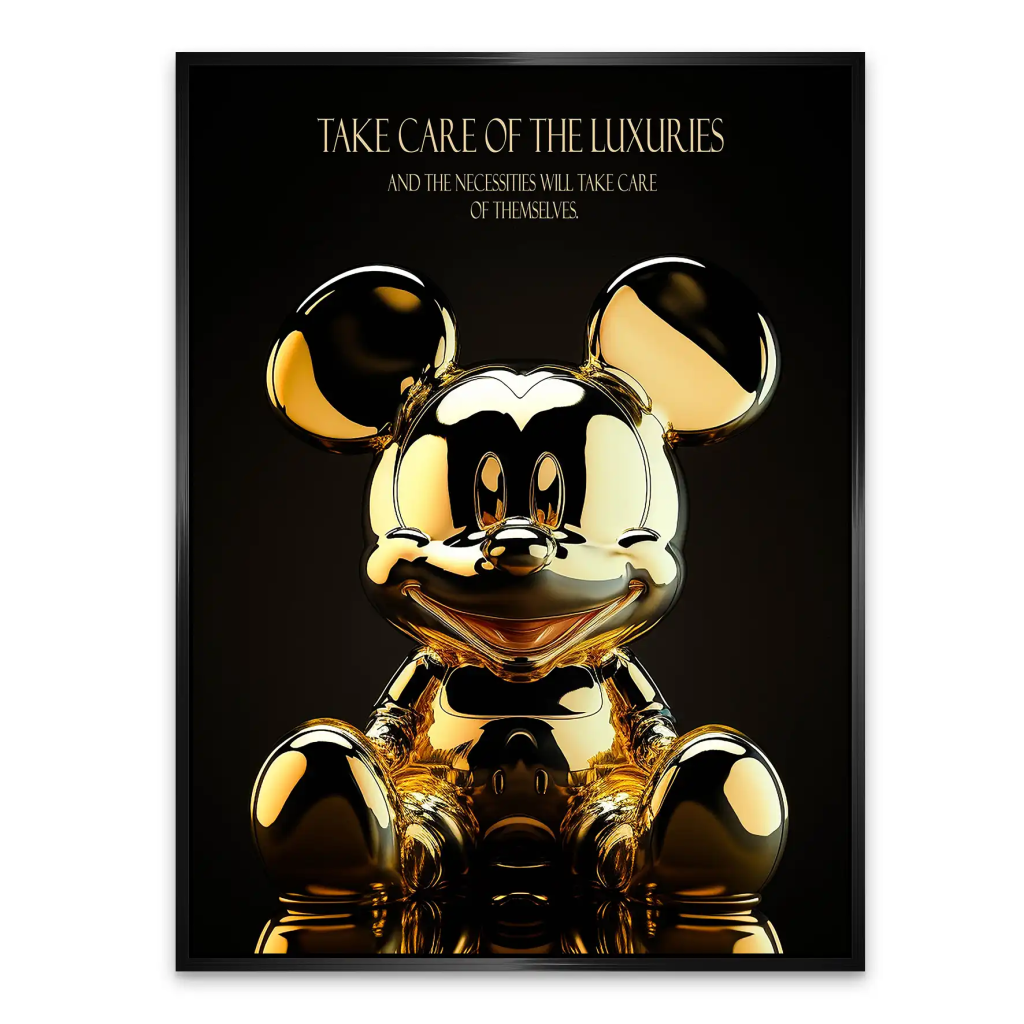 Micky Gold Pop Art AluDibond Bild INGALERIE