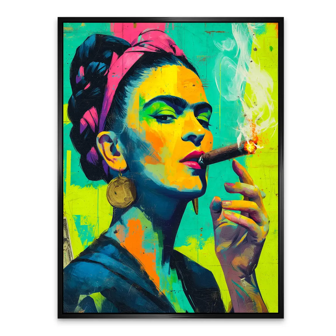 Frida Smoke Queen Alu Dibond Bild