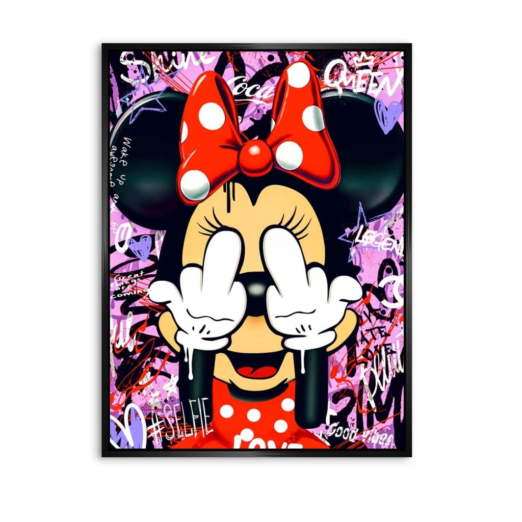 Bad Minnie Street Art AluDibond Bild INGALERIE