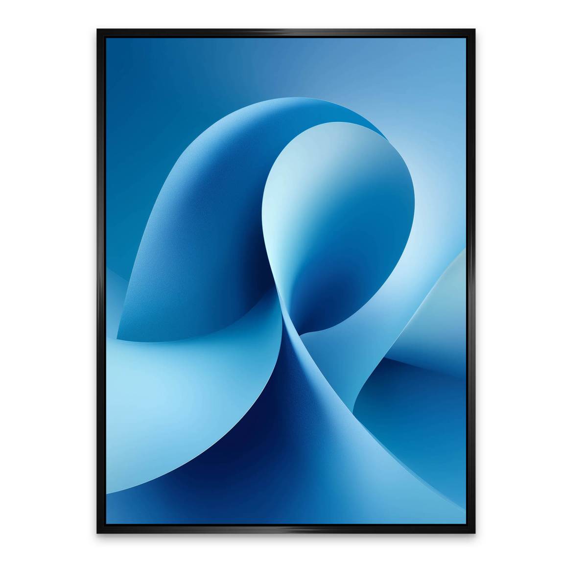 Blaue Welle Alu Dibond Wandbild