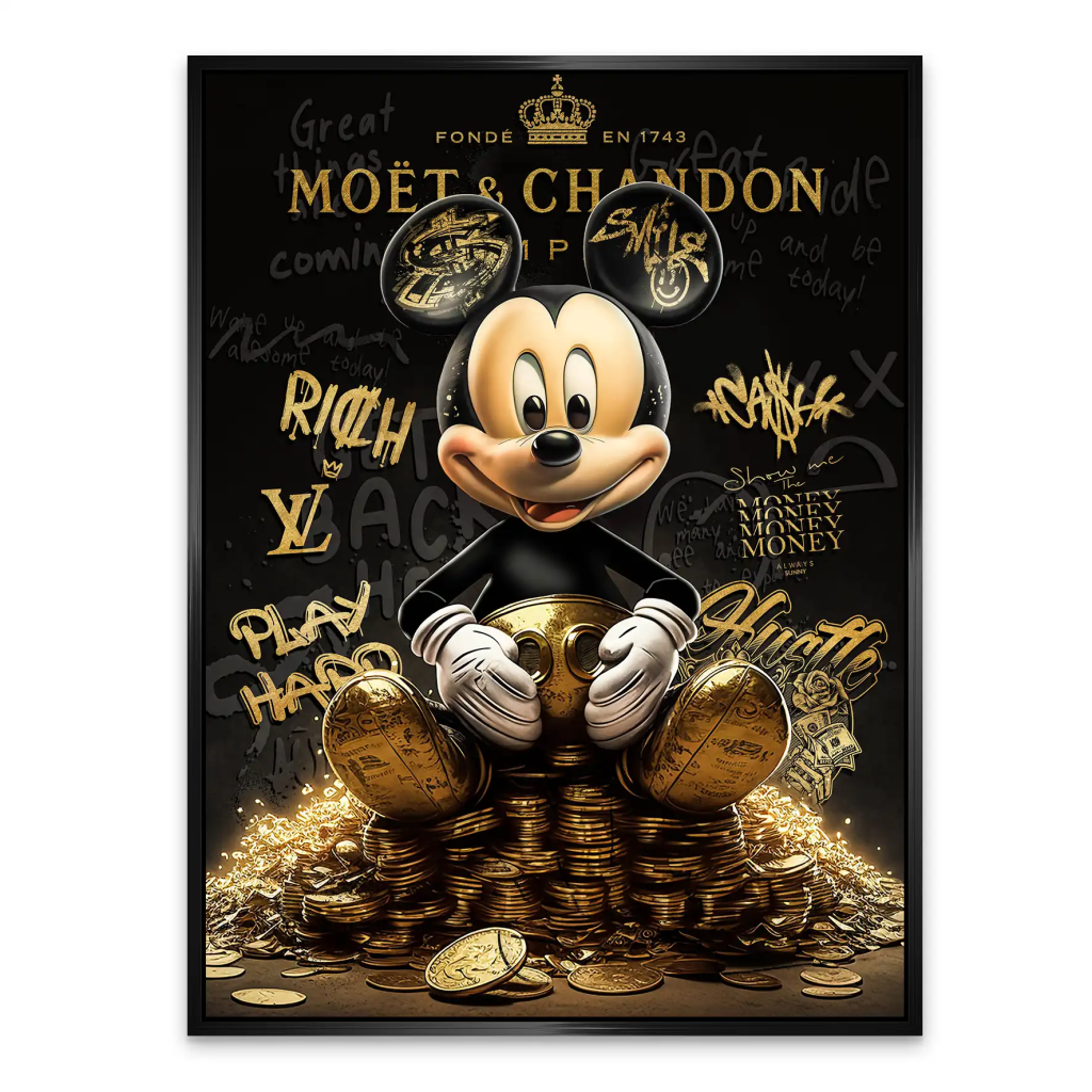 Micky Gold Motivation Pop Art AluDibond Bild INGALERIE