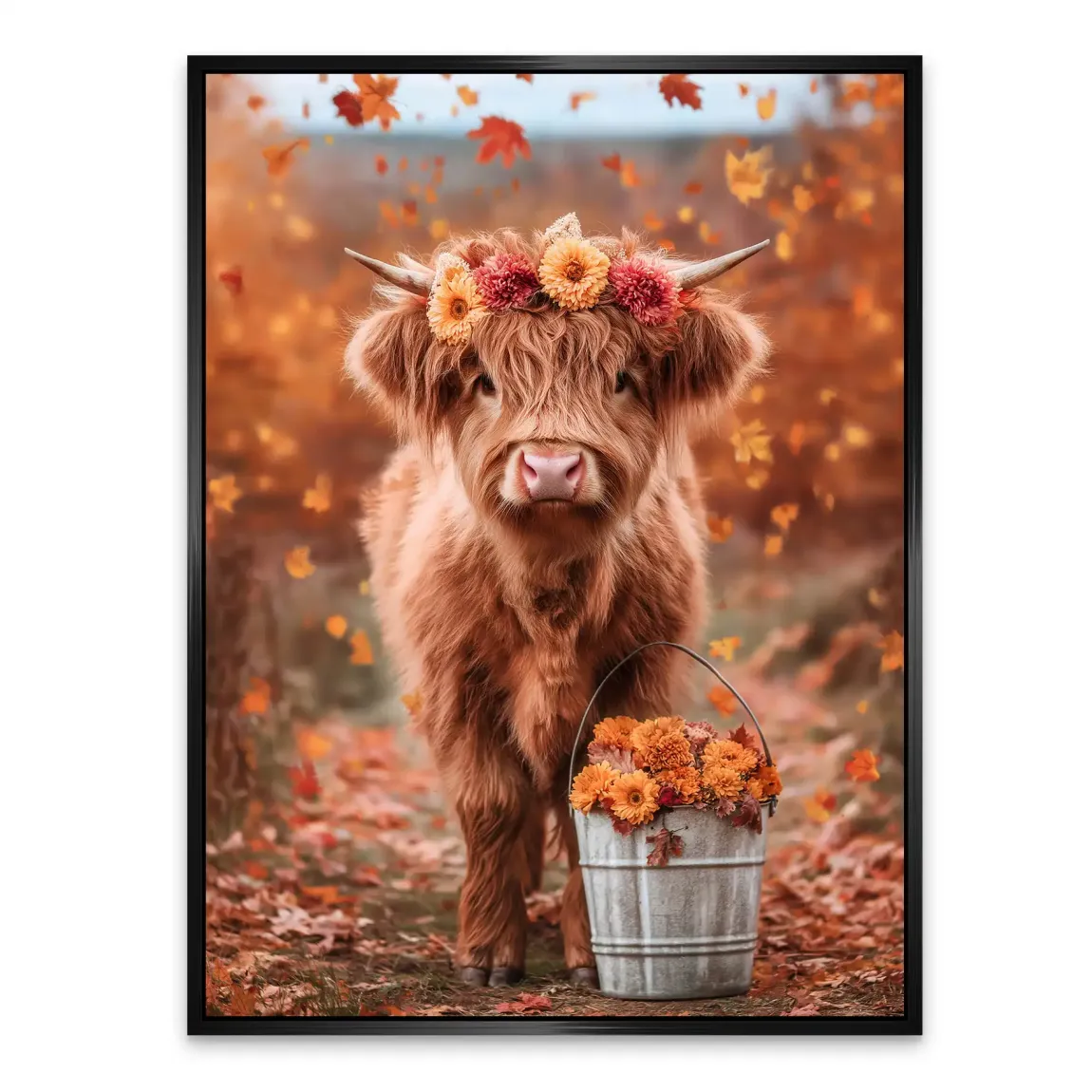 Herbstliebe Highland Alu Dibond Bild
