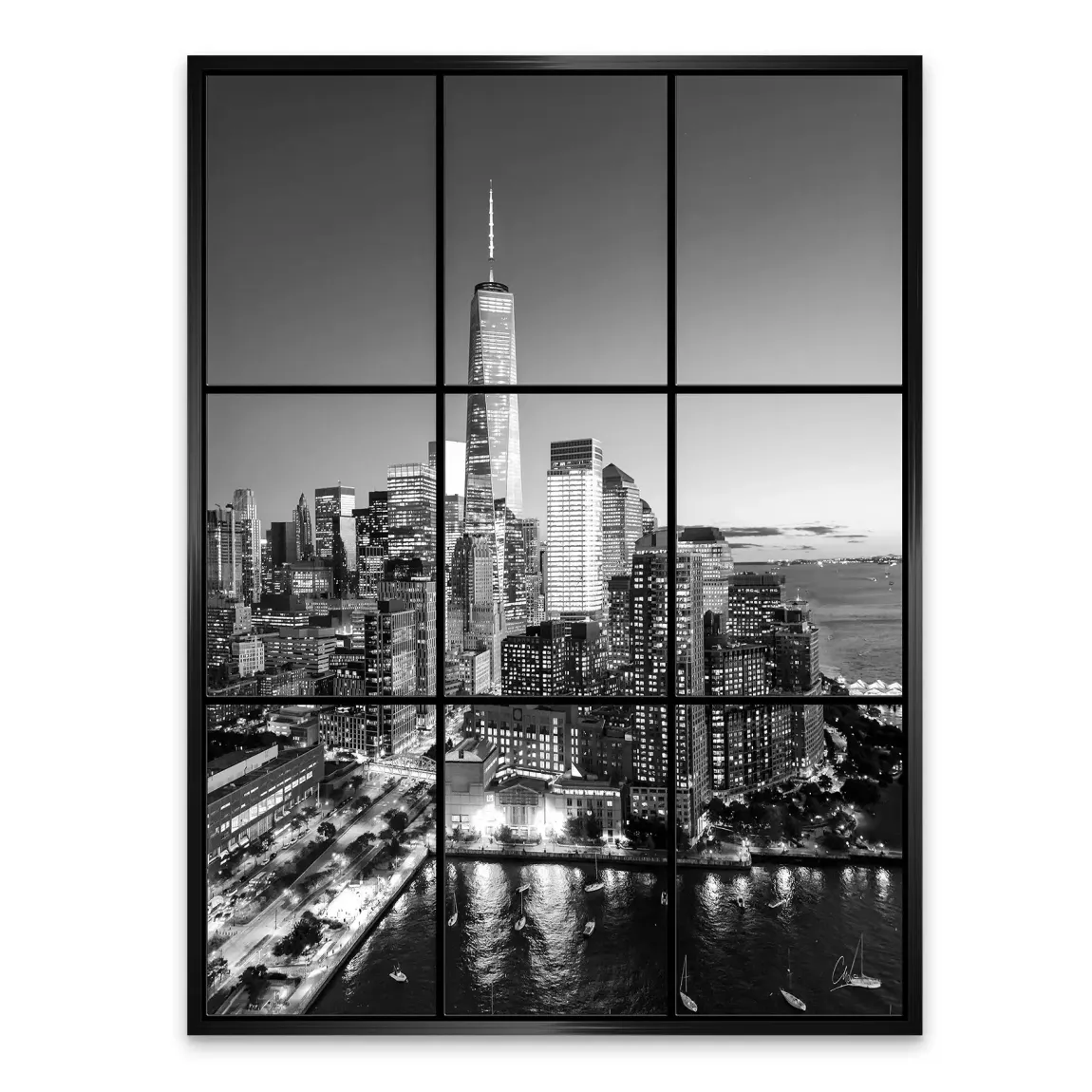 City Lights New York Alu Dibond Bild