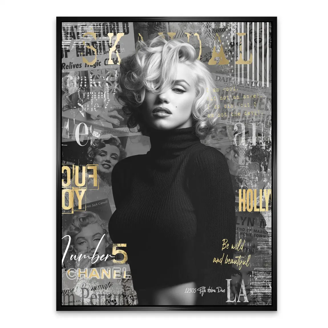 Marilyn Monroe Legend Alu Dibond Wandbild