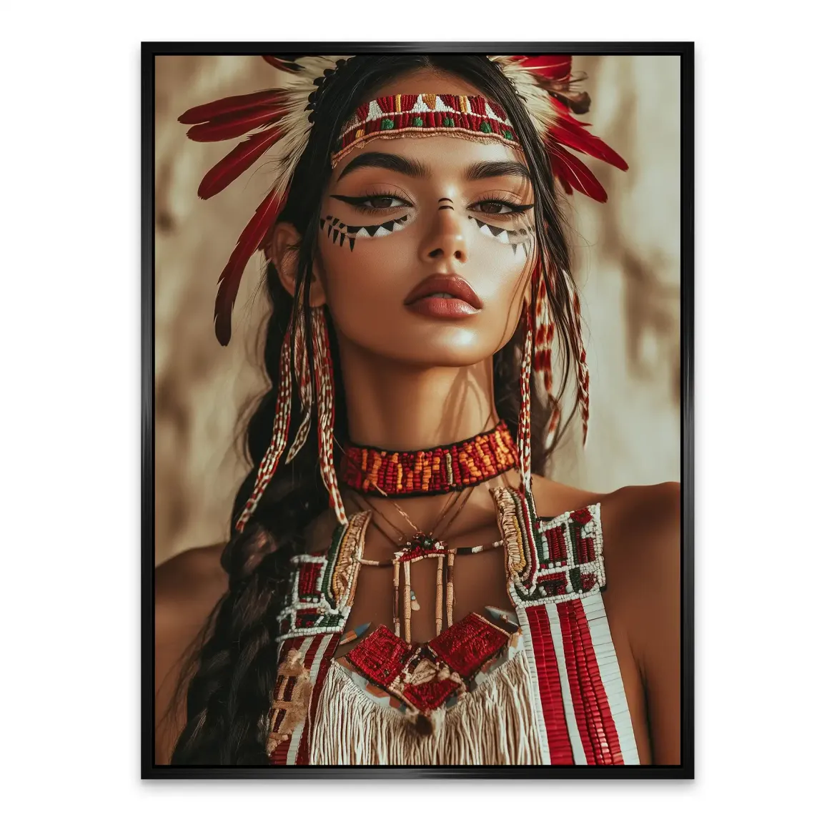 Die Indianerin Alu Dibond Wandbild