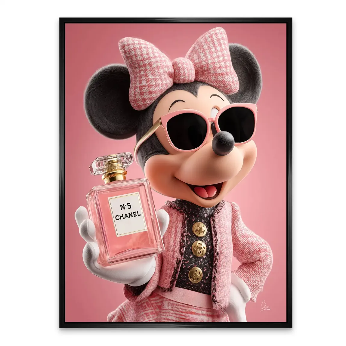 Paris Glam Minnie Maus Alu Dibond Bild