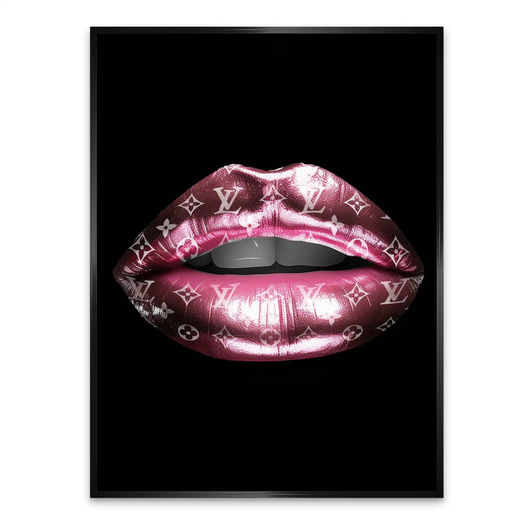 Vuitton Metallic Lips AluDibond Bild INGALERIE