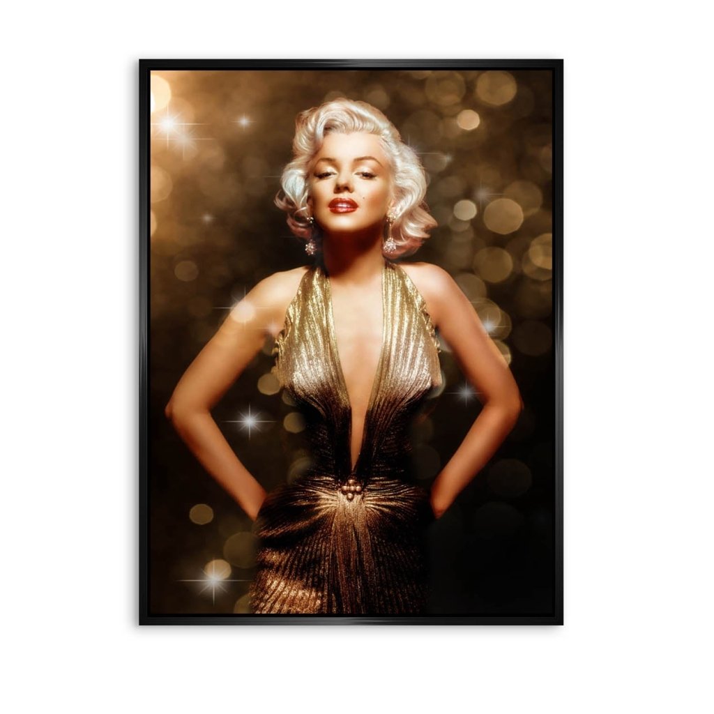 Marilyn Monroe Gold Style AluDibond Bild INGALERIE