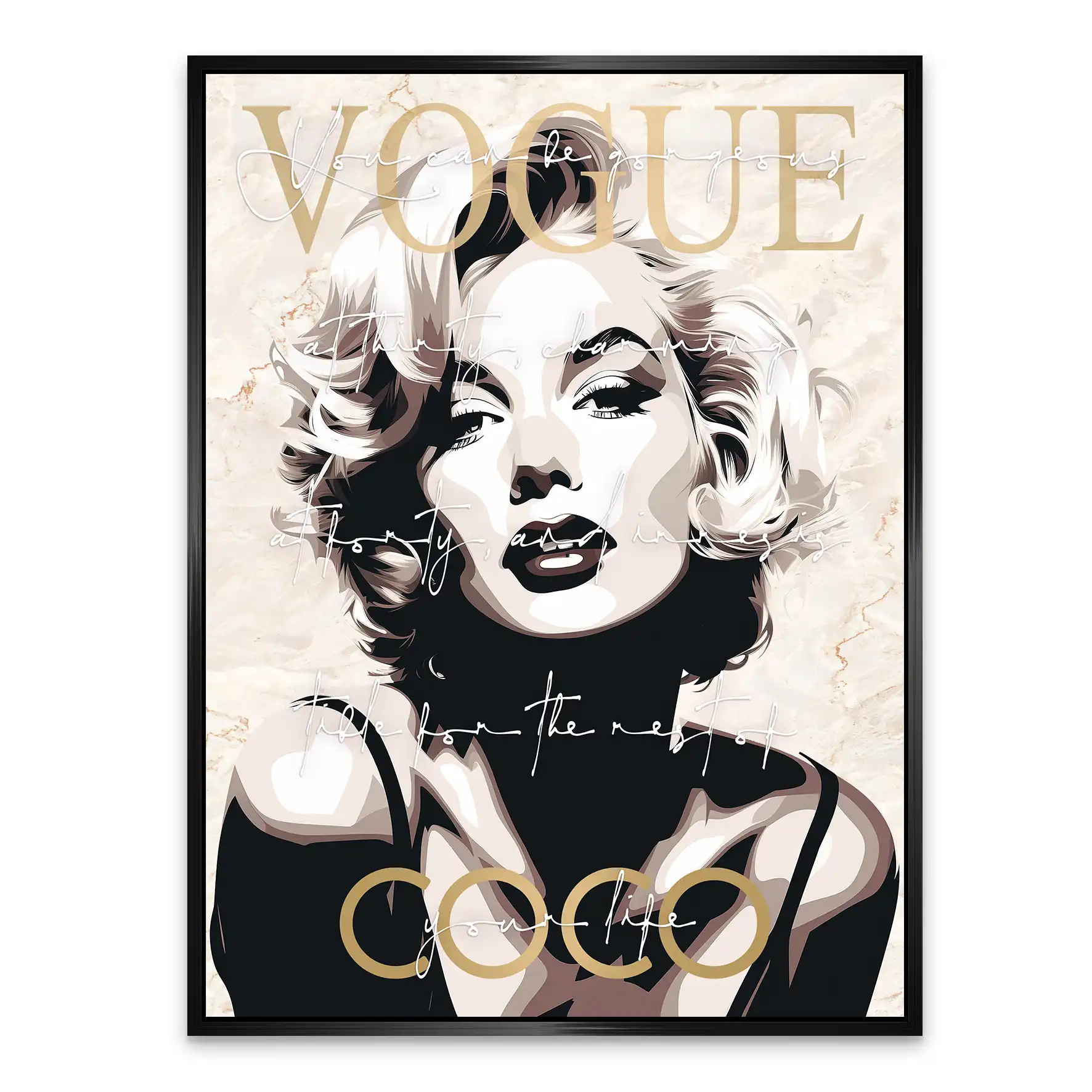 Marilyn Monroe Vogue Coco AluDibond Bild INGALERIE