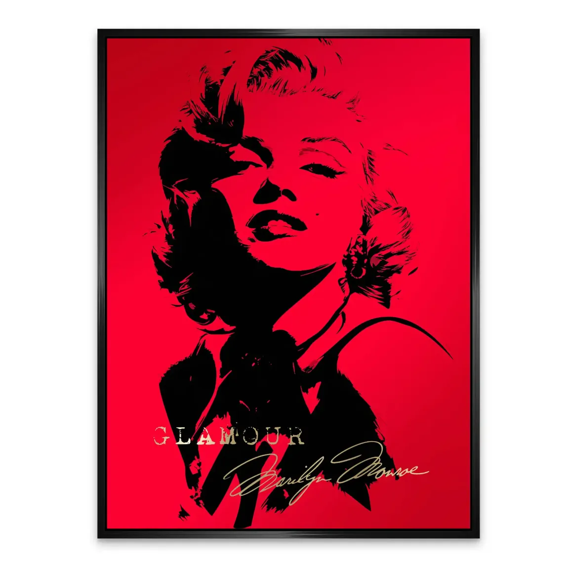Marilyn Red Glamour Alu Dibond Bild