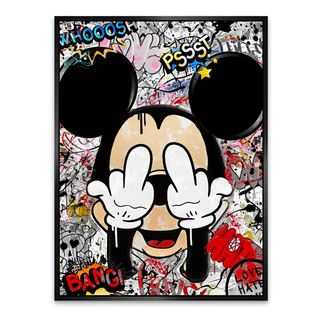 Micky Graffiti Street Art AluDibond Bild INGALERIE