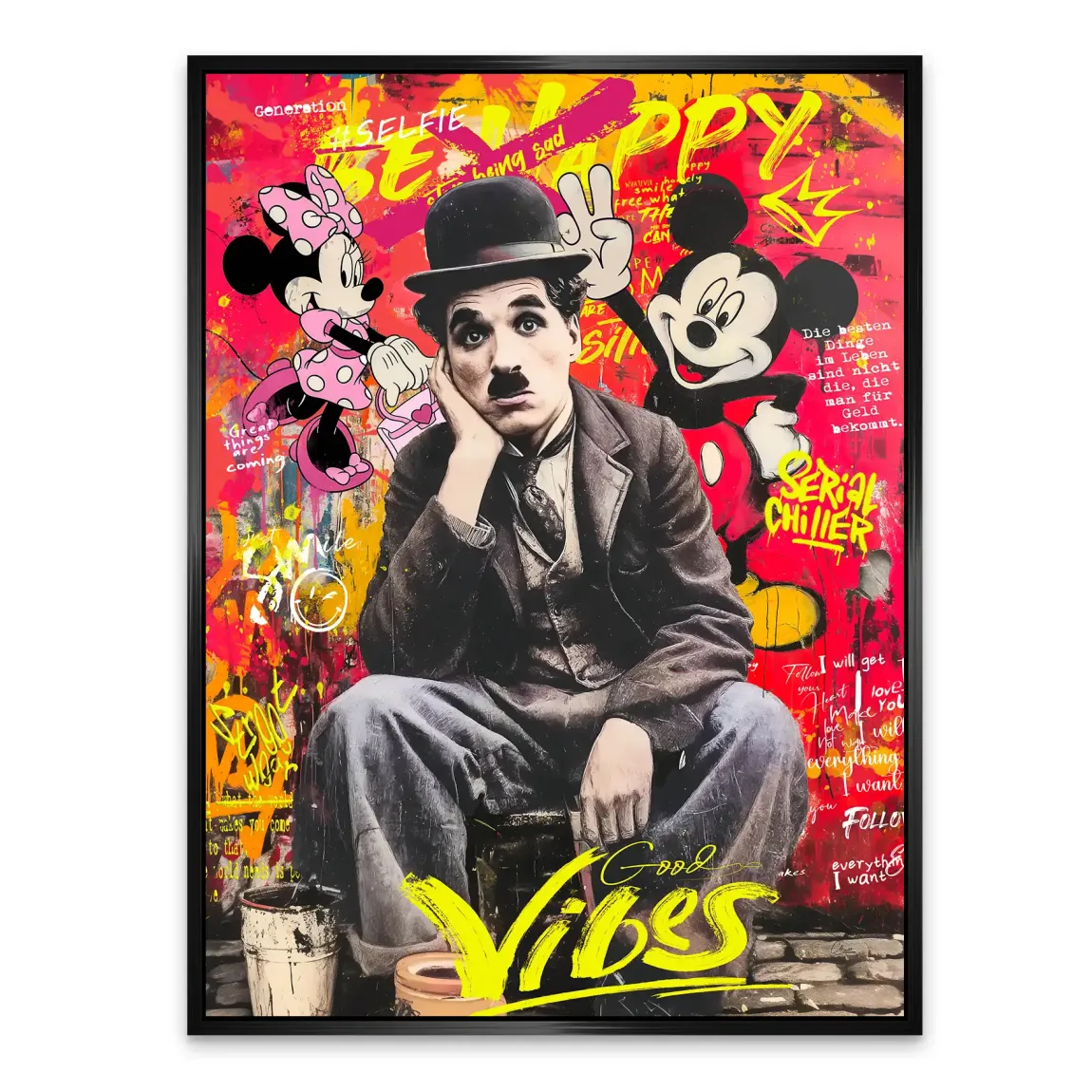 Legends Charlie & Micky Pop Art Alu Dibond Bild INGALERIE