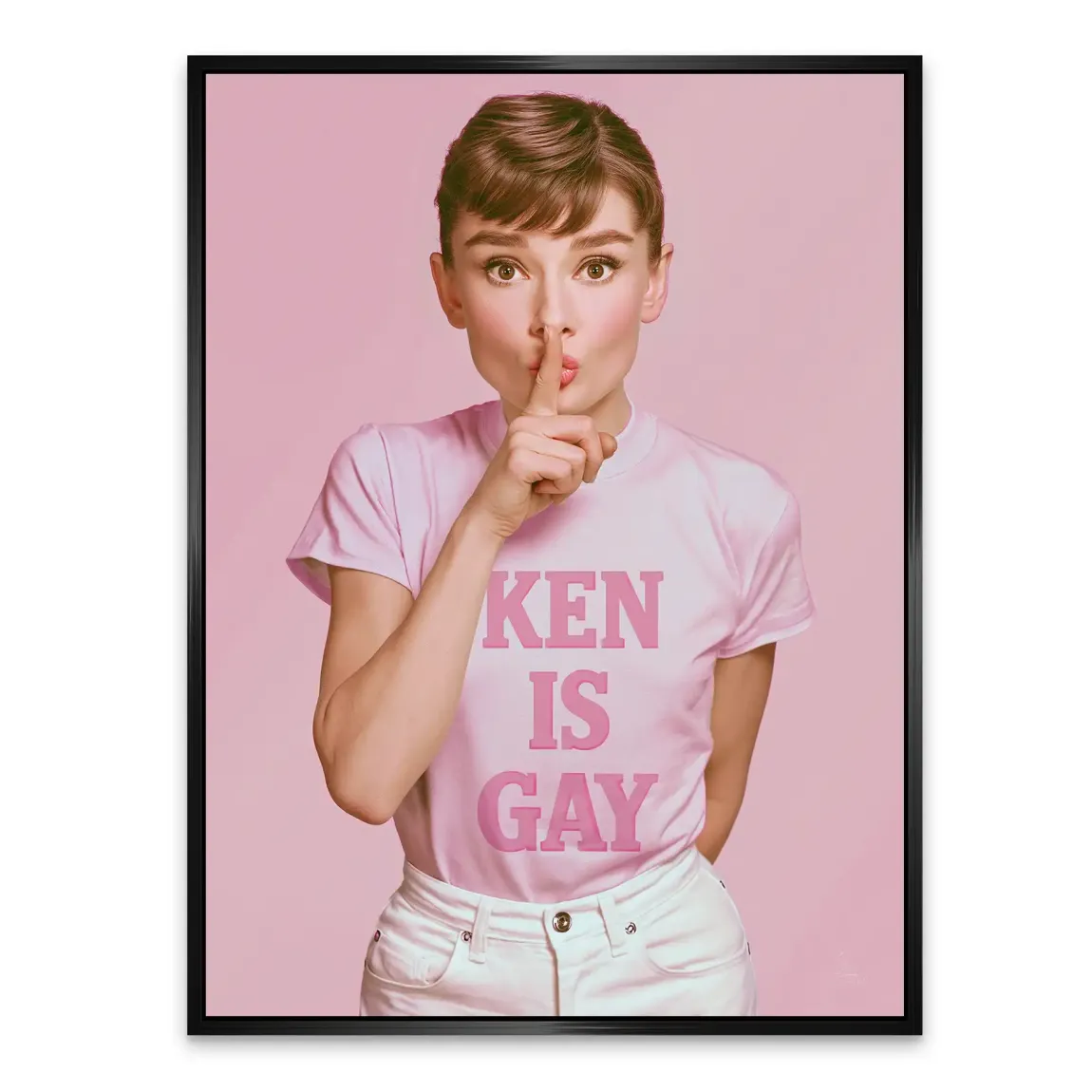 Audrey Hepburn Ken is Gay Alu Dibond Wandbild