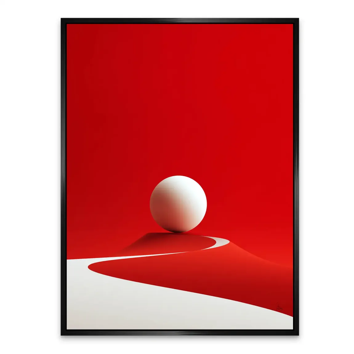 Rote Sphäre Alu Dibond Wandbild